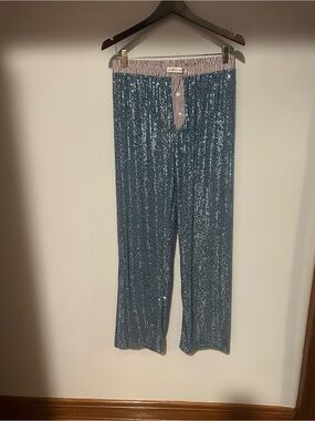 Hand Over ex-boyfriend straight long sequenced pants size L